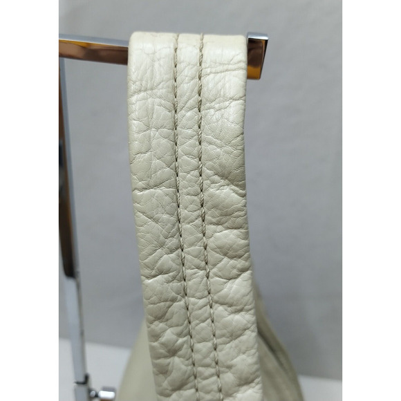 Marc By Marc Jacobs Off-White Leather Turnlock Pockets Zipper Hobo Shoulder Bag - Picture 6 of 16